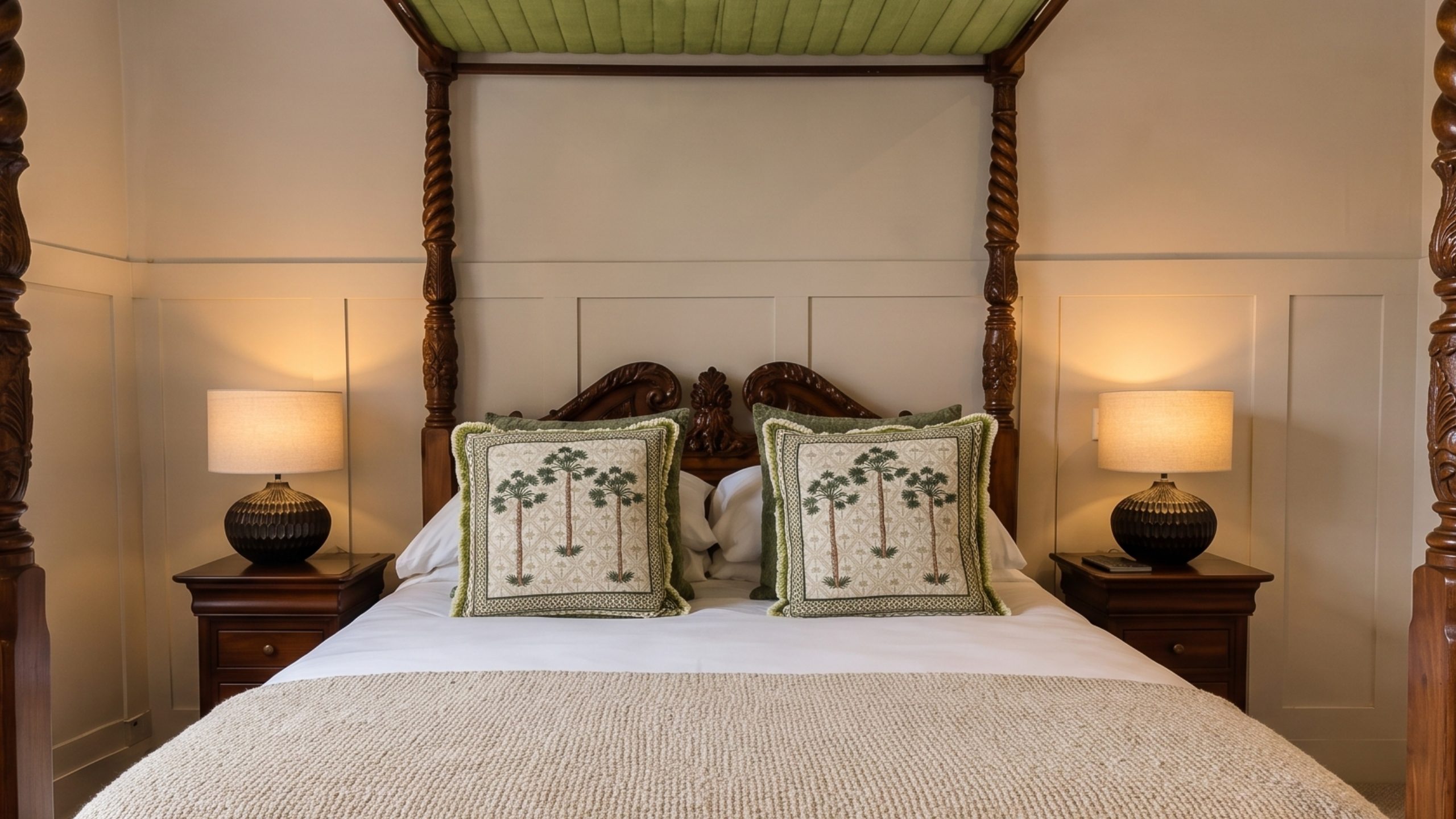 Raven Suite 2 luxury serviced hotel Shropshire four poster king bed Much Wenlock romantic stay