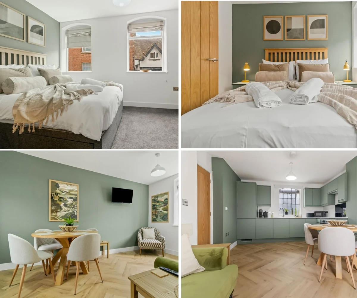 Luxury serviced accommodation in Worcestershire Pear Tree and Perry city centre apartments.